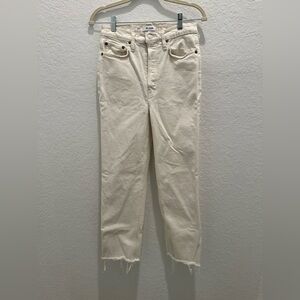 Re/Done Cream High-Rise Jeans